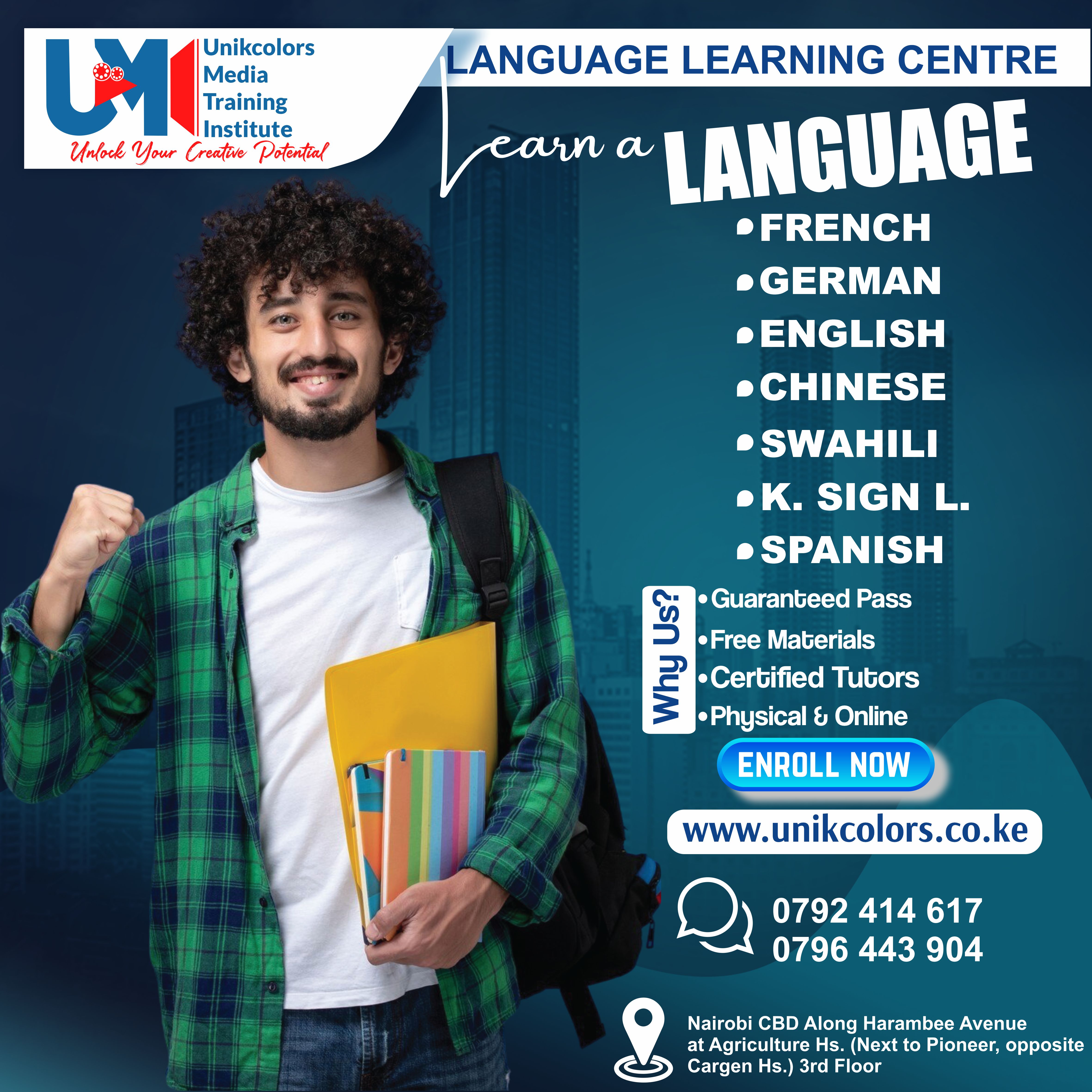 LANGUAGE TRAINING CENTRE - GERMAN | ENGLISH | FRENCH | CHINESE | SPANISH | SWAHILI | KENYA SIGN LANG